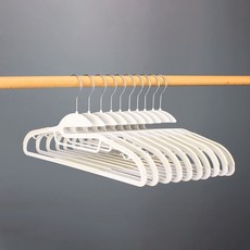 防滑衣架, 白色的, 10個