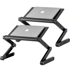 올하이 접이식 노트북 테이블 각도조절 2p, 02 블랙 2번