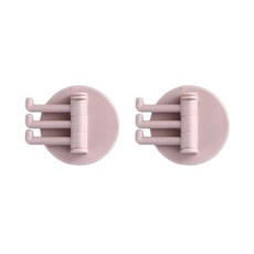 리빙홈디테일 접착식 걸이 행거, 핑크, 2개