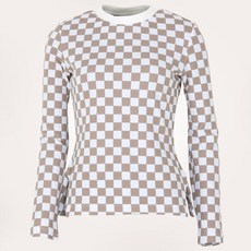 페라어스 여성용 체크 A라인 트임 골프 티셔츠 ATNY5002S2