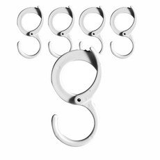 LKH S型固定迷你掛勾衣架, 白色, 5個
