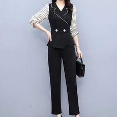 아뗄릭 빅사이즈 오피스 룩 정장 상하 투피스 세트 00599