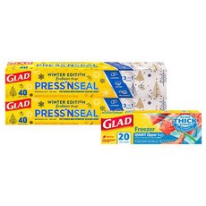 GLAD 佳能 保鮮膜 2入+夾鏈袋 M號, 1組
