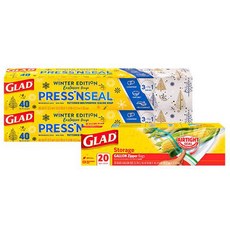 GLAD 佳能 保鮮膜 2入+夾鏈袋 L號, 1組