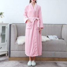 더자카 여성용 라인 극세사소프트 샤워가운 3XL, M, 핑크, 1개