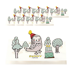 Ddojyo 立體森林動物多樣感謝卡, 10個, 3