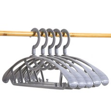 퍼즈생활건강 어깨뿔방지 논슬립 왕뽕 360도 회전 옷걸이, 그레이, 30개