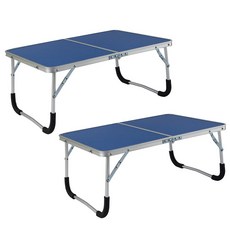 올하이 알루미늄 접이식 노트북 테이블 2p, 03 파랑색