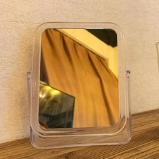 純粹河朗 可愛化妝透明方形桌鏡, 單一顏色