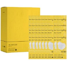 SUNNYDAY 防塵立體口罩 KF80 S號, 白色, 50片, 1盒