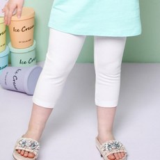 JELISPOON 女童款7分牛仔內搭褲