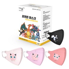 어린숨 엣지 포켓몬 아트 전설 환상을 찾아라 심볼 마스크 중형 3종 x 10p + 랜덤발송 세트, 30개입, 1개, 푸린