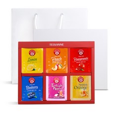 TEEKANNE 恬康樂 水果茶包禮盒 71g+提袋, 6種茶包, 1盒