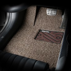 HL만도 와이드 볼륨쿠션 카매트 컬러풀 발판 확장형, 벤츠 E클래스 [5세대] 2016.6~2020.09, 브라운