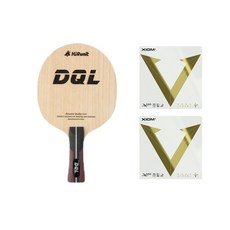 HiRunit 木製桌球拍 DQL FL+Vega Tour桌球拍橡膠皮組, 單品