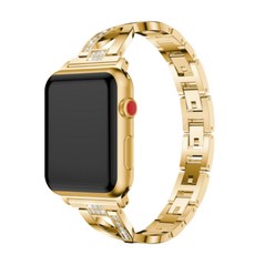 아이앤 블링블링 메탈 스마트워치 스트랩 42 / 44 / 45 mm, 골드
