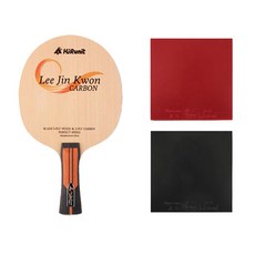 HiRunit Lee Jin kwon Carbon FL桌球拍+Hippocampus桌球拍橡膠皮 2入, 單品
