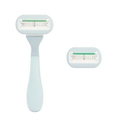 메디치트 5중날 여성용 수동 면도기 블루 + 교체헤드, 1개