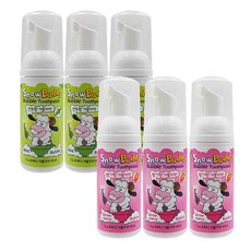 Snow Buddy 低氟泡沫牙膏草莓 45ml 3入+薄荷味 45ml 3入, 1組