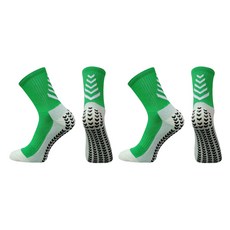 단목 논슬립 스포츠 양말, 그린, 2개