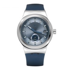 Swatch 中性 Sistem51 PETITE SECONDE BLUE 自動皮革手錶 42 毫米 SY23S403
