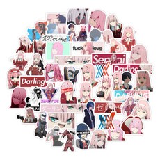 Tojo 50 FRANXX Hiro 02 Goro 未來動畫角色貼紙 50 張, 1套, 混合顏色