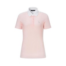 헤지스골프 여성용 컬러배색 반팔 폴로 티셔츠