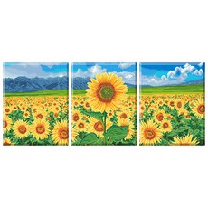 DCLARE DIY珠寶串珠畫組 40*50cm, 向日葵平原, 1組