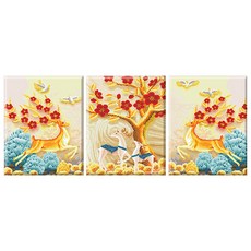 DCLARE DIY珠寶串珠畫組 40*50cm, 鹿家族, 1套