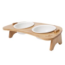 Redpuppy Pet Wood Pong Pla 半月餐具 2, 1個, 木杆