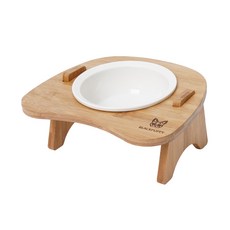 REDPUPPY 寵物木製Pongpla半月形餐具, 木製, 1個