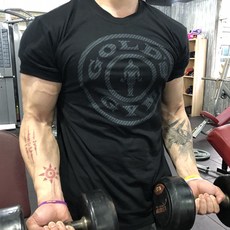 GOLDSGYM Minsung Company 男士印花圓領短袖 T 恤