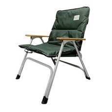 LIBERO 스너그 폴딩 쿠션 캠핑 체어, 카키, 1개