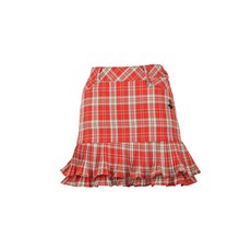 FERRA US 女款高爾夫格紋雙層蕾絲裙 ASYE4173S2