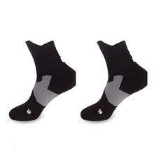 원모아 스포츠 두꺼운 양말 2족, 흑백