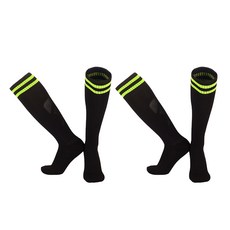 SNF 컬러플 스포츠 축구양말 2족, 11 블랙 그린