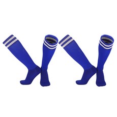 線條設計足球襪 2雙, 05藍白