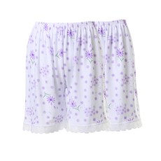 Carrie Lucy人造絲壓紋寬版安全褲 2件組