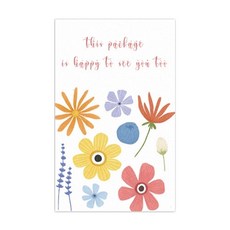 SEVENJIP 多款花卉盒標籤捲筒貼紙 A款, 白色, 150個