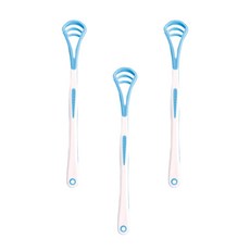 生活家居細節豪華舌頭清潔劑藍色, 3個