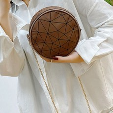 時尚圓形鍊條斜背迷你托特包