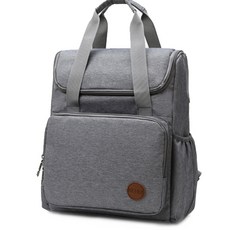 JH Company 素色多層收納後背包, 灰色