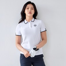 홀릭앤플레이 여성용 배색 트임 반팔 티셔츠 HA2WTS002