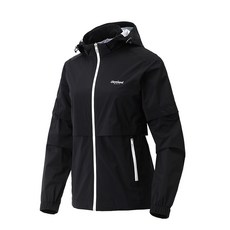 Cleveland GOLF 女士 2 合 1 防水袖連帽可拆卸高爾夫雨衣 CGWRS211000, 黑色