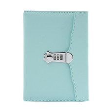 Tree 貓咪印花密碼筆記本, 天空藍