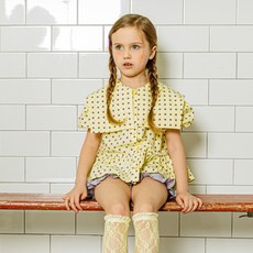 Bimbo Bimba 女童圓點印花翻領襯衫