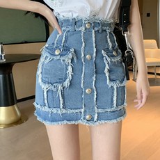 메이첼 빈티지 수술웨이드 섹시 데님 미니 스커트 00587