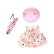 carno 韓國小動物可愛郊遊 4 件套 S, 1套, 粉色的