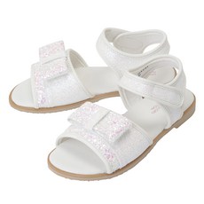 benetton 班尼頓 女童亮片蝴蝶結涼鞋 QCSHQ4231WH