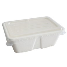 new 펄프 사각도시락 950ml + pp 뚜껑, 50세트